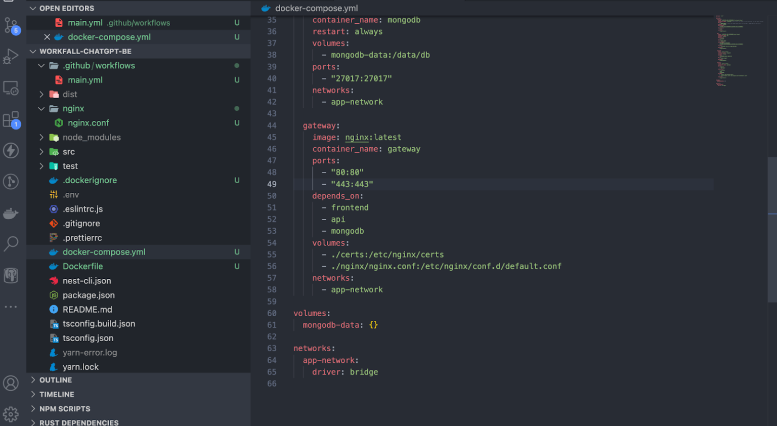 Nginx config.